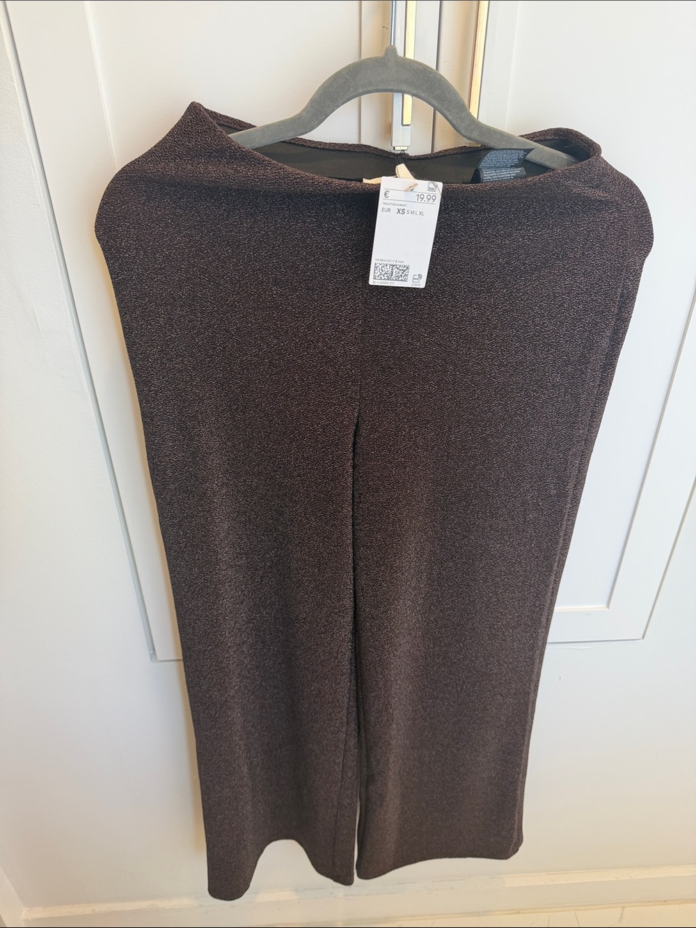 NWT H&M Wide Leg Shimmery Brown Knit Pants